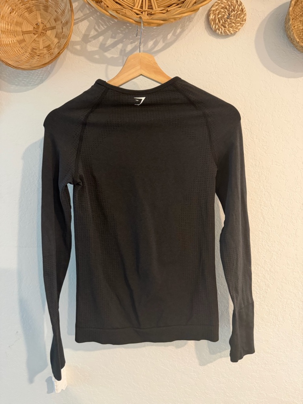 Gymshark Women’s Long Sleeve Seamless Top - Marled Grey - Picture 5 of 5